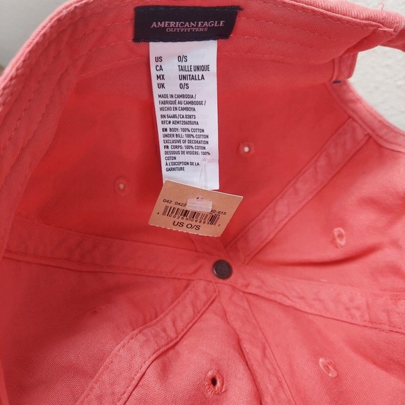 American Eagle ‘Babe’ Embroidered Baseball Hat Adjustable Women’s Y2K Cap Peach - Picture 7 of 7